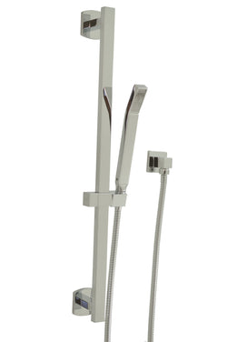 F907-41 - Milan Flexible Hose Shower Kit with Slide Bar & Separate Water Outlet Artos US Brushed Nickel 