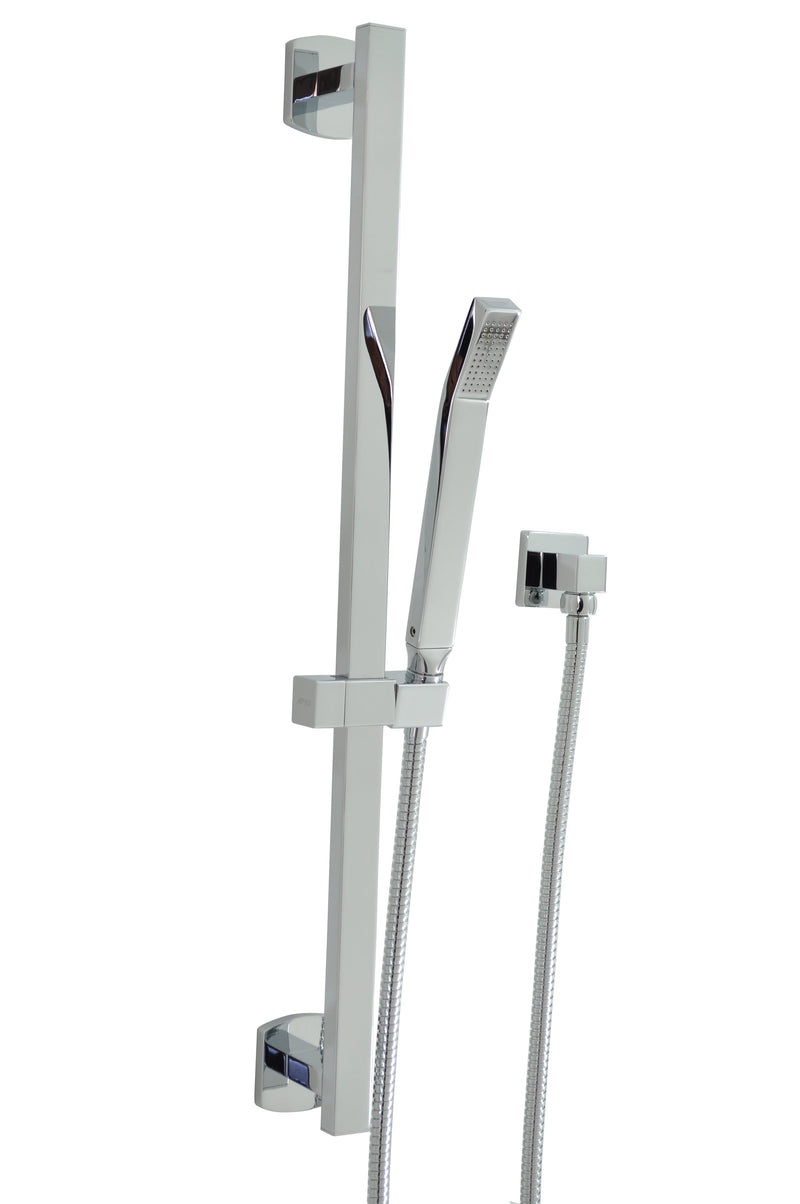 F907-41 - Milan Flexible Hose Shower Kit with Slide Bar & Separate Water Outlet Artos US Chrome 