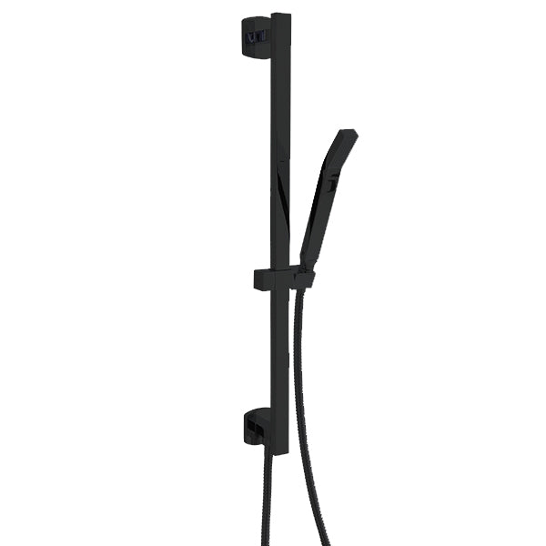 F907-42 - Milan Flexible Hose Shower Kit with Slide Bar & Integrated Water Outlet Artos US Black 