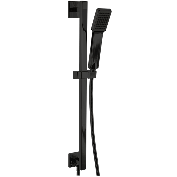 F907-46 - Flexible Hose Shower Kit with Slide Bar Square Artos US Black 