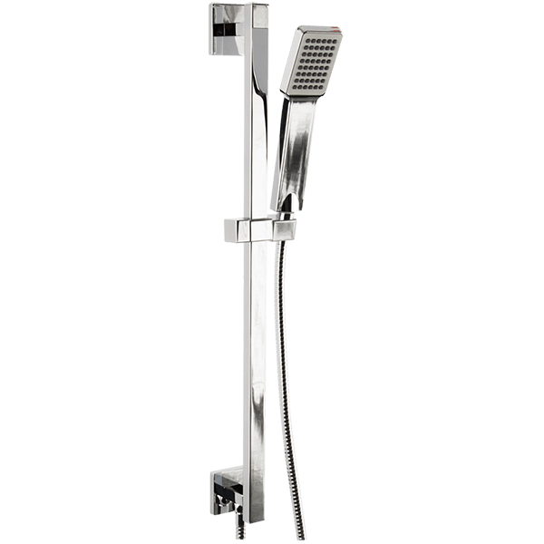 F907-46 - Flexible Hose Shower Kit with Slide Bar Square Artos US Chrome 