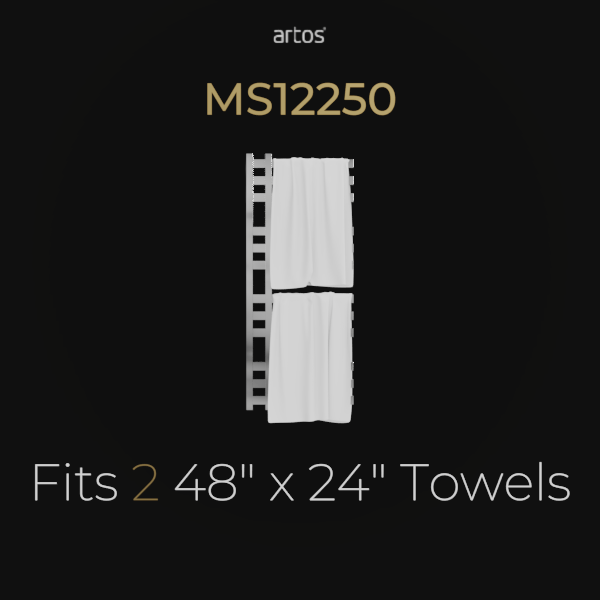 MS12250W -Lioni 48" x 20" Towel Warmer Hardwired Artos US 
