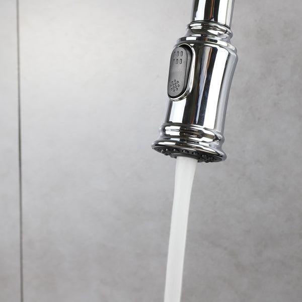 Classic Kitchen Faucet with Pulldown Spray - Chrome image 3