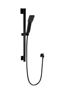 F907-47 - Flexible Hose Shower Kit with Slide Bar and Separate Water Outlet Square Artos US Black 