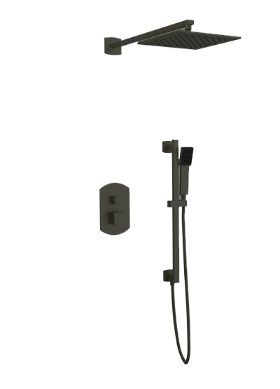 Transitional Thermostatic Shower Trim Kit with Wall Mount