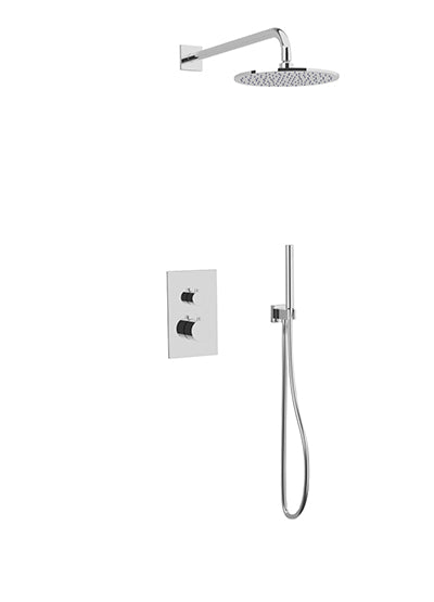 PS141 - Otella Shower Set with Hand Held, Wall Mount Shower Head Round/Square Artos US Chrome